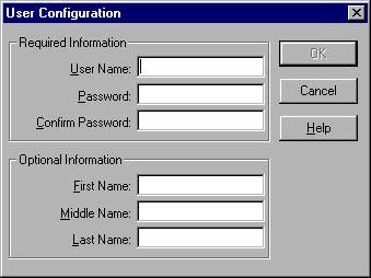 User Configuration Dialog